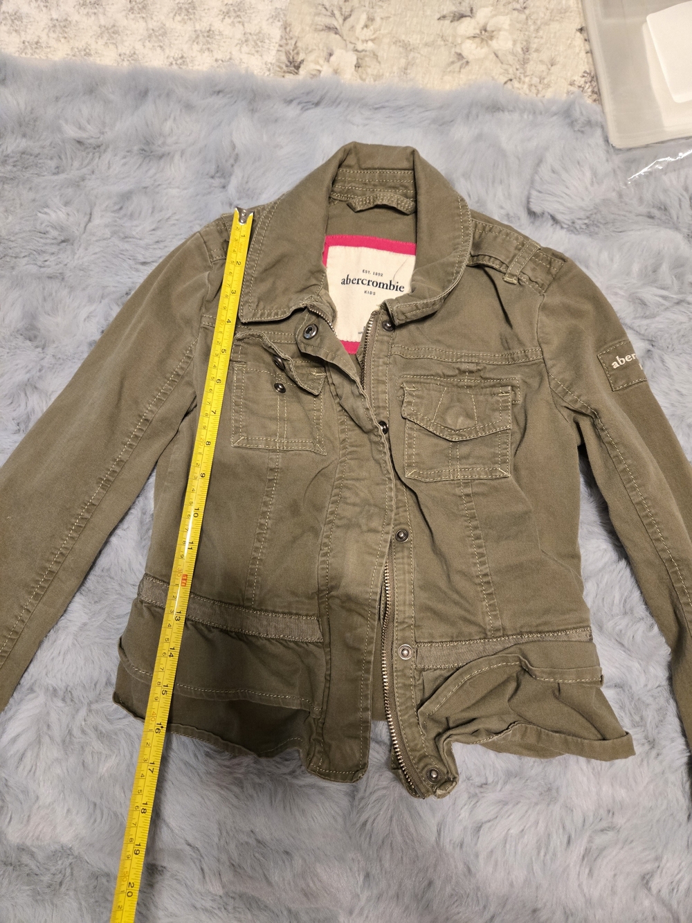 Vintage Style Abercrombie Kids Olive Utility Field Jacket M